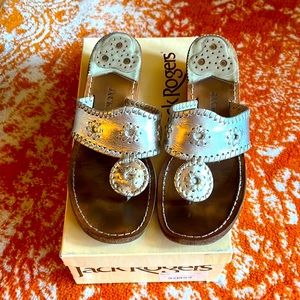 Jack Rogers Silver Hamptons Navajo Mid-Wedge